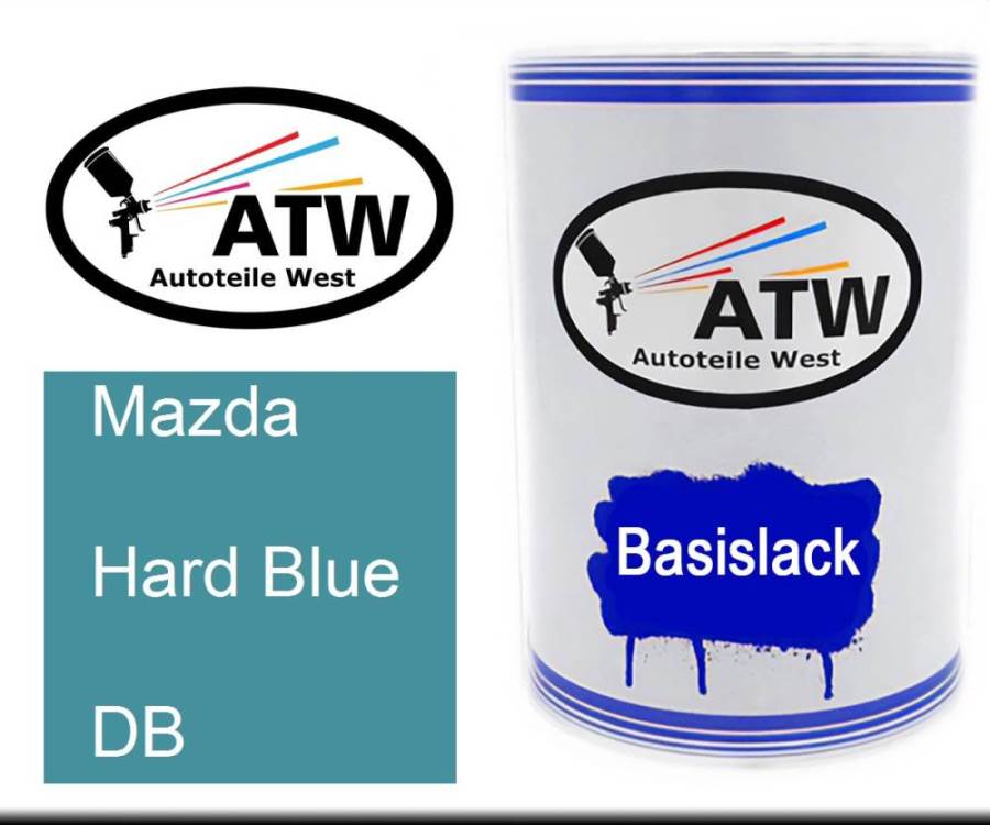 Mazda, Hard Blue, DB: 500ml Lackdose, von ATW Autoteile West.